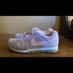 Pink nike running shoes